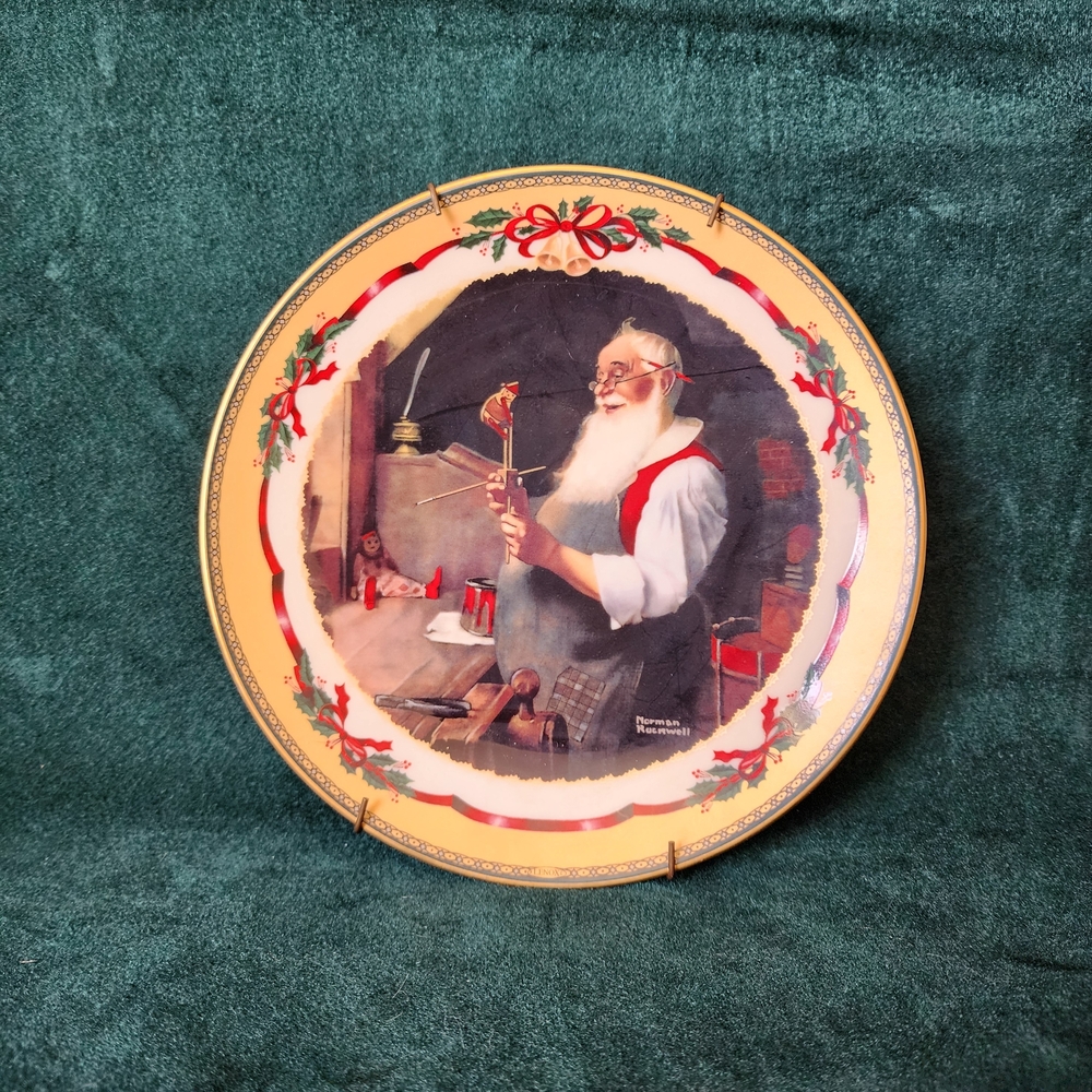 Lenox Norman Rockwell Santa Decorative Plate